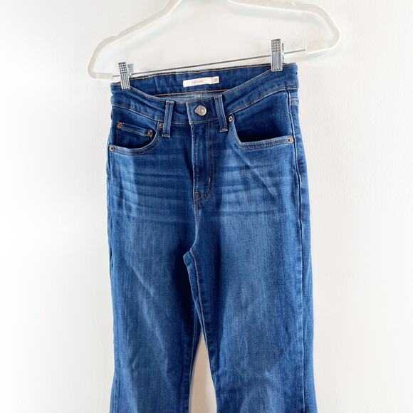 Levi's 726 High Rise Flare Dark Wash Jeans 28 / 6 - Picture 7 of 11